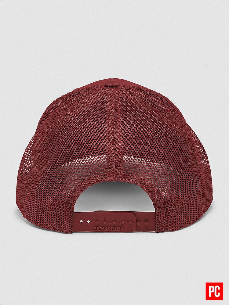 Plain Color Cardinal Snapback Mesh Trucker Hat product image (6)