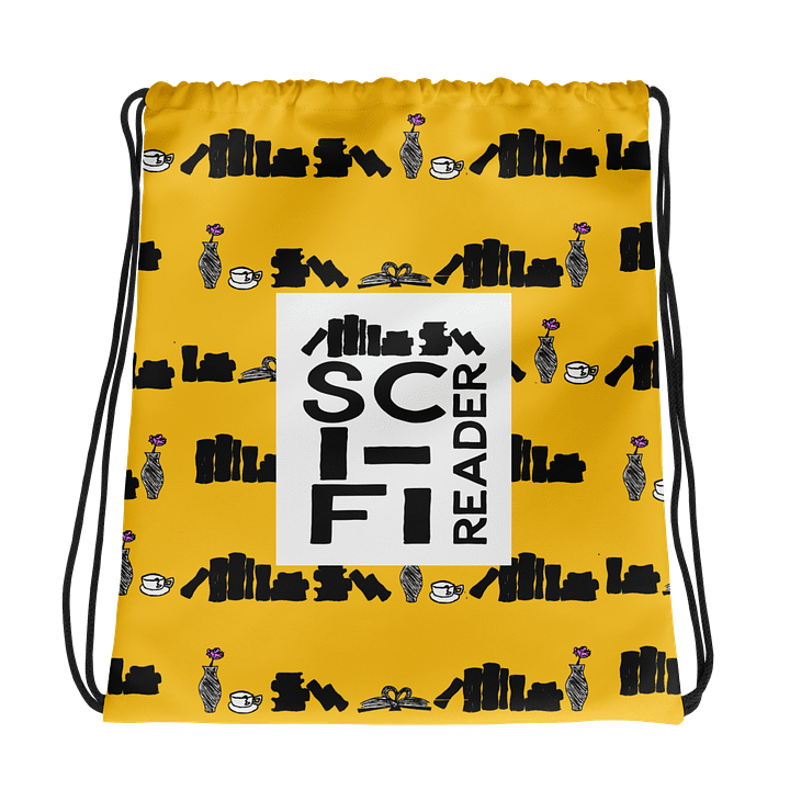 Classy Sci-Fi Reader Drawstring Bag product image (1)