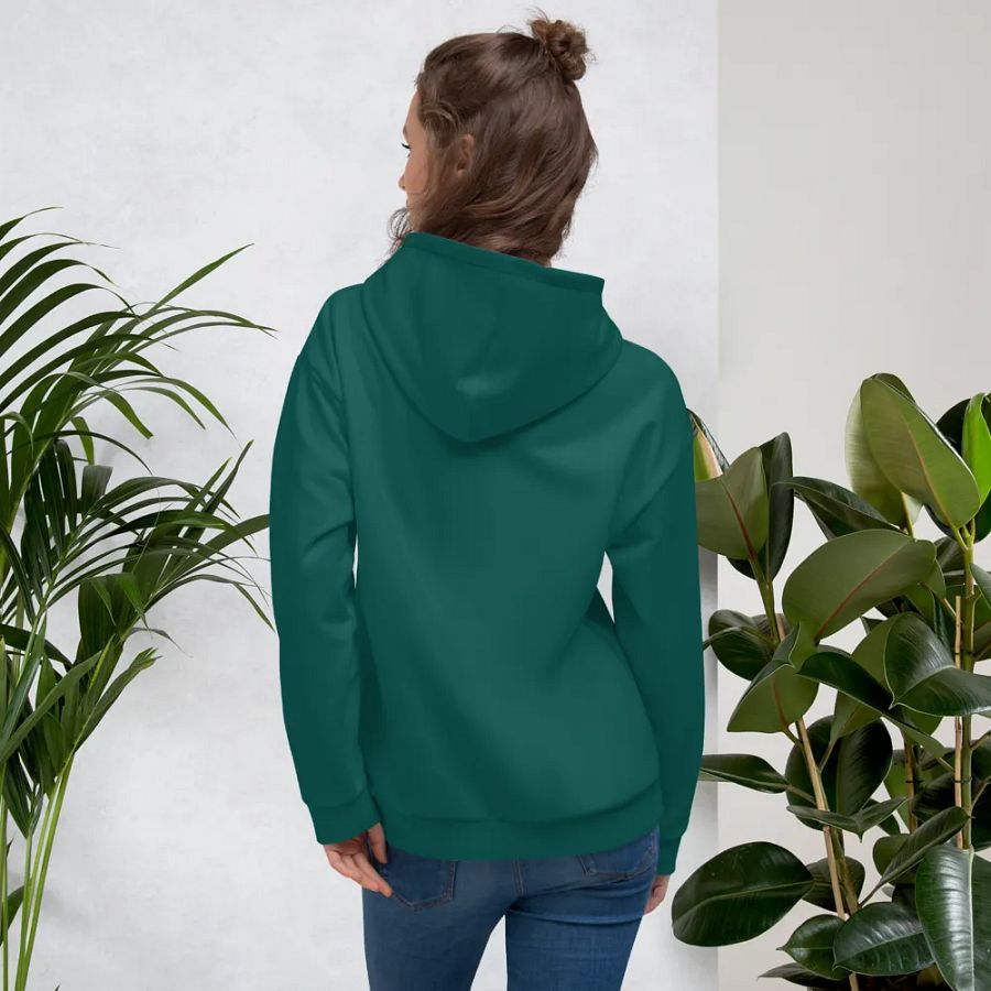 Plain Dark Green True Summer Unisex Recycled Polyester Heavyweight Premium Hoodie by Treasure Pie product image (12)