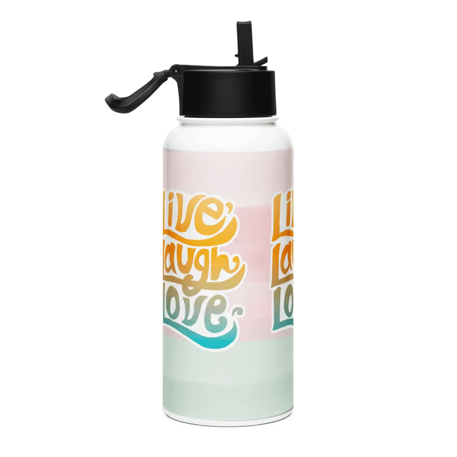 Gradient Live Laugh Love Stainless Steel Water Bottle product image (4)