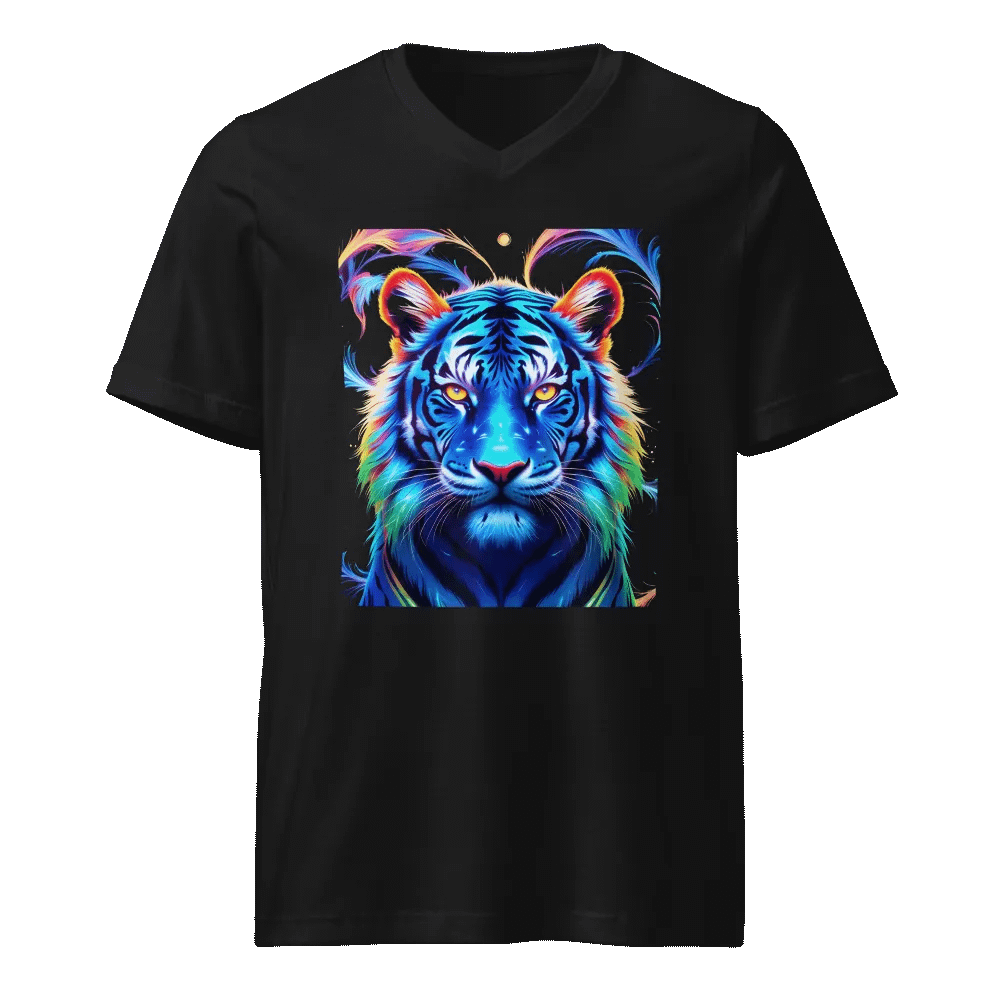 Psychedelic Tiger V-Neck Tee Bella+Canvas (Men's) product image (1)