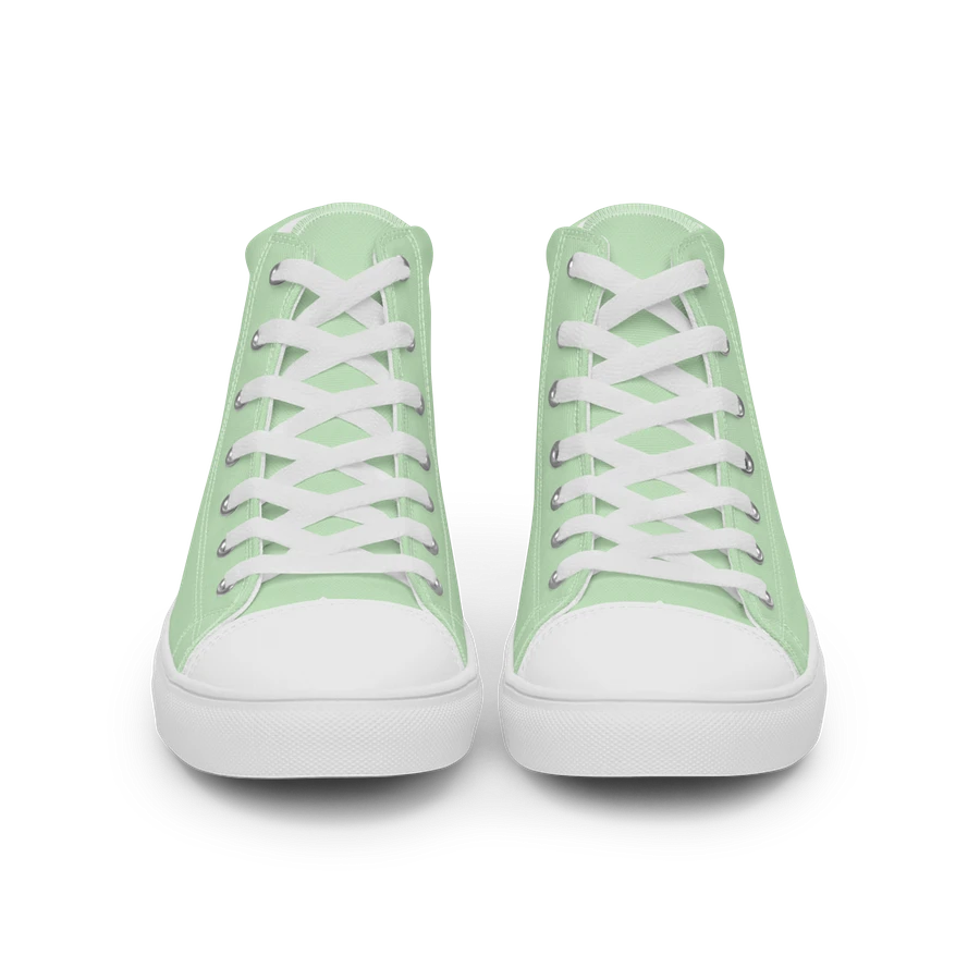 Pastel Green and White Flower Sneakers product image (41)