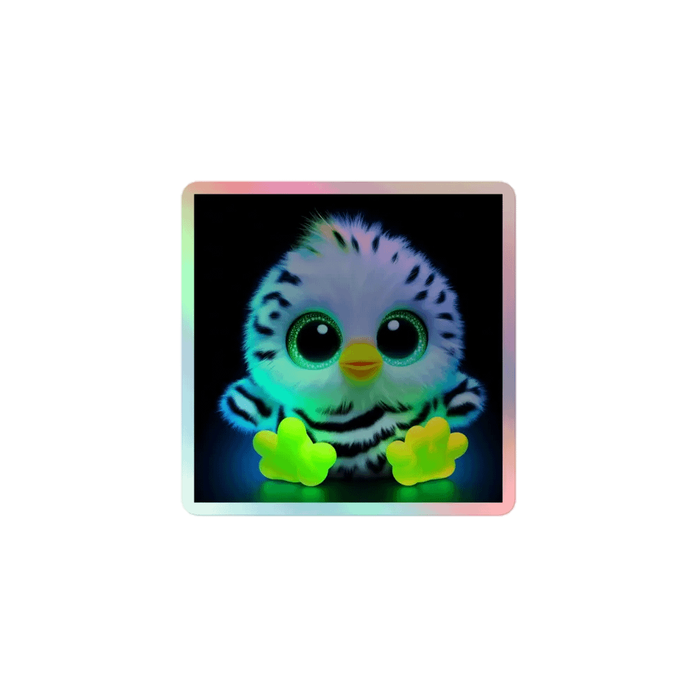 Whimsical Chick Holographic Sticker Sheet product image (1)