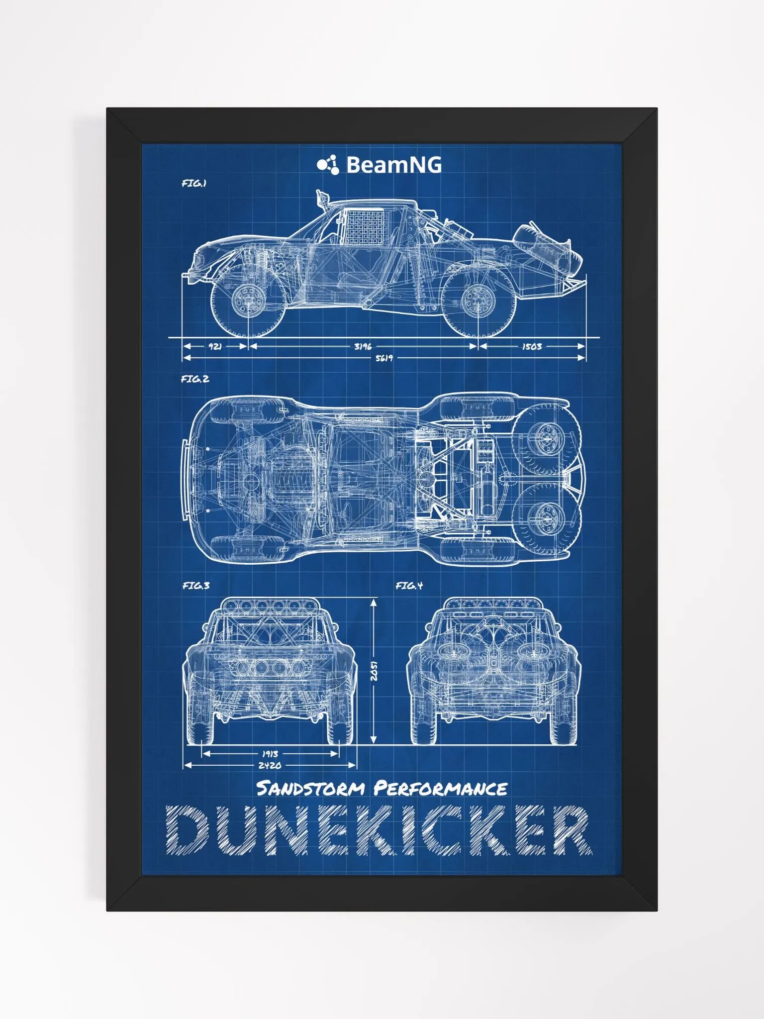 Framed Poster: SP Dunekicker Blueprint product image (1)