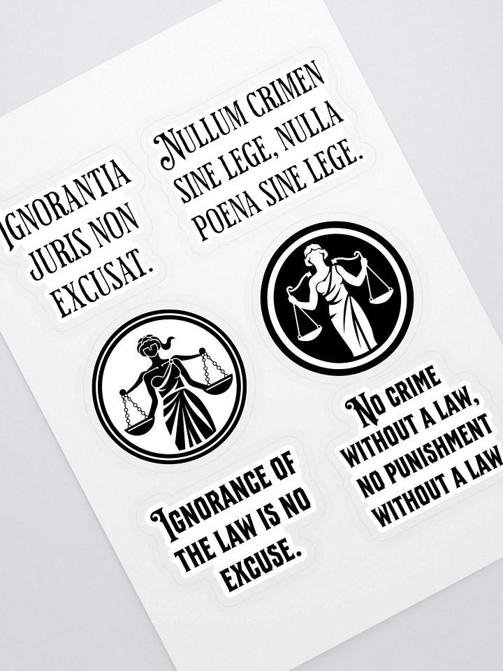Latin Saying About Law Stickers product image (1)