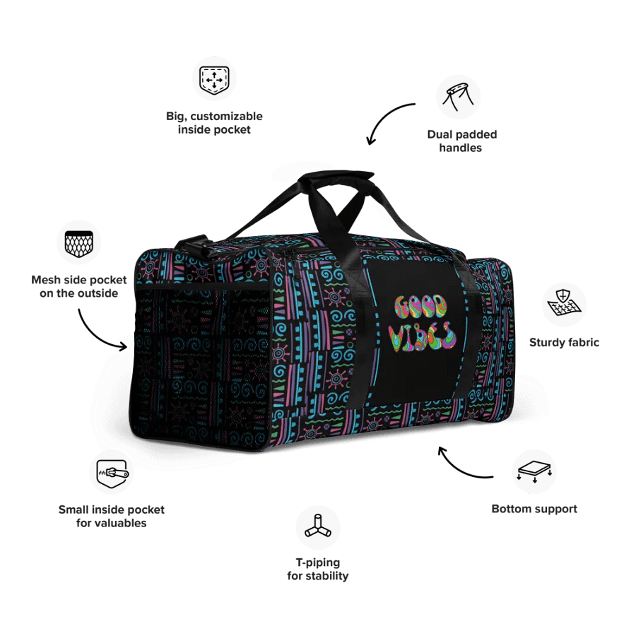 GOOD VIBE ONLY DUFFLE BAG CLASSIC product image (10)