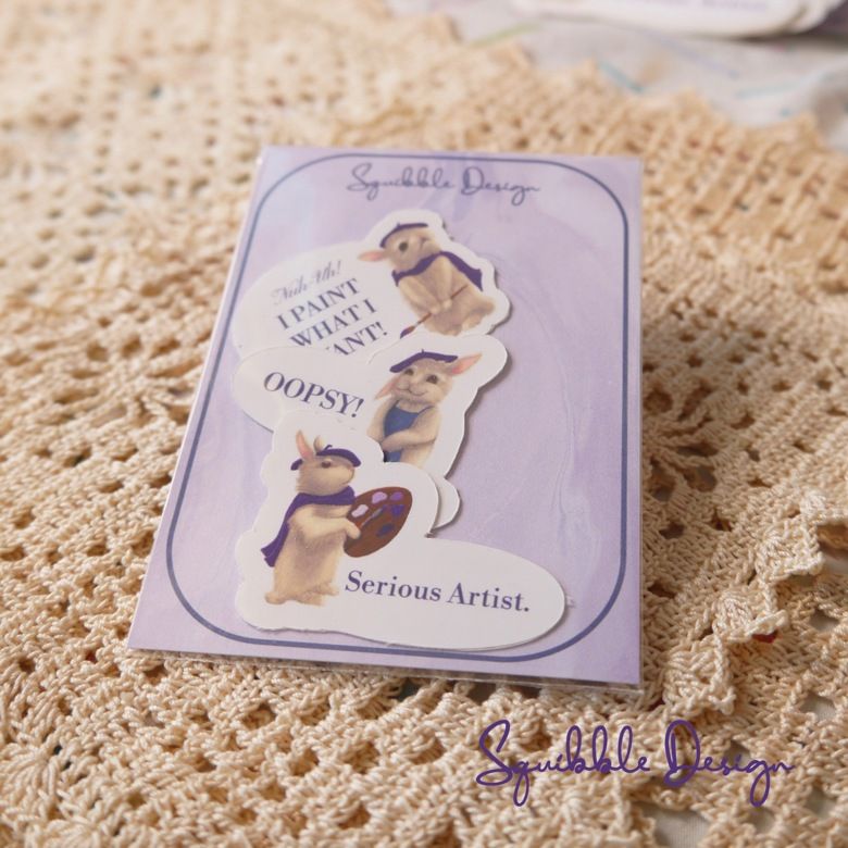 Vinyl Sticker Set - Mini Artist Bunnies product image (1)