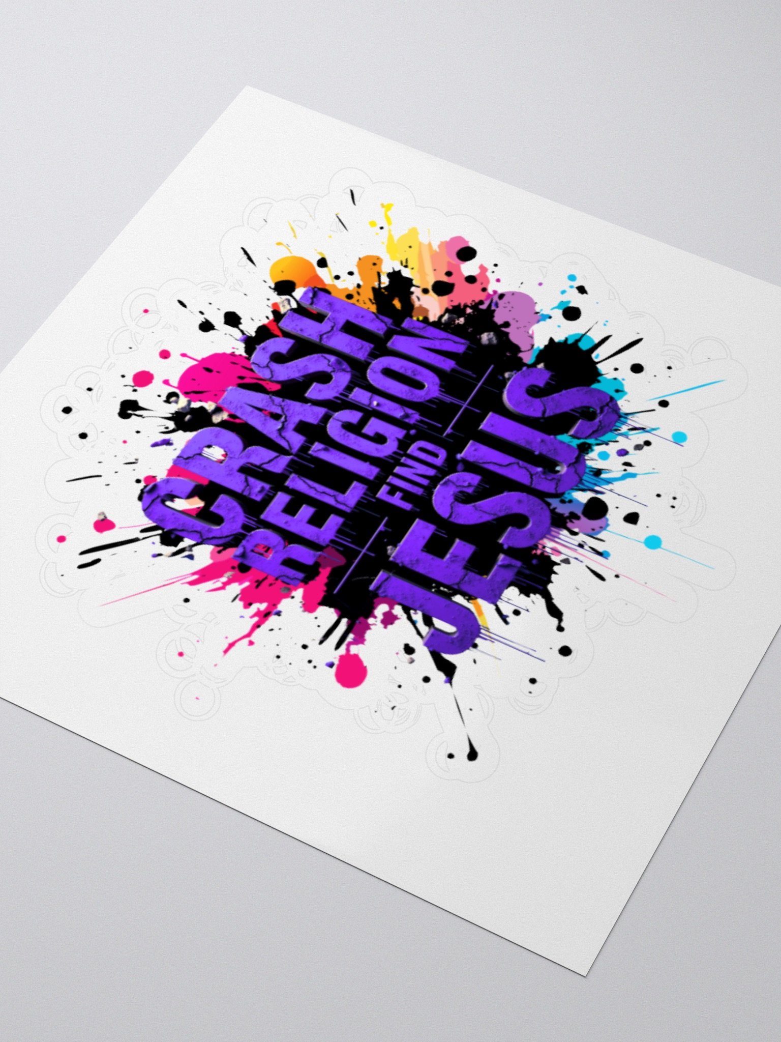 RASH RELIGION. FIND JESUS. – GRAFFITI STICKER product image (3)