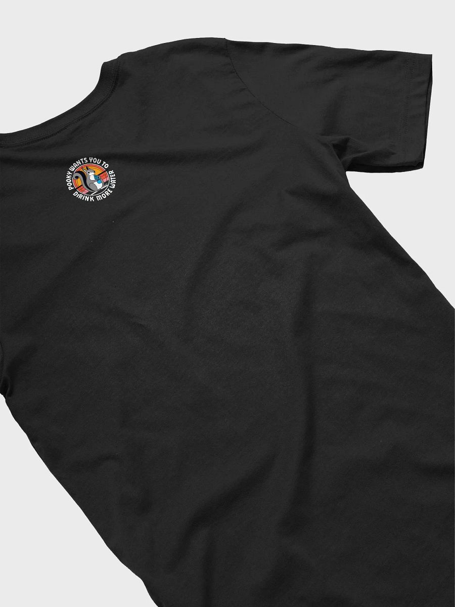 Super Soft and Flattering Tee: Pooky Wants you to drink more water. circular 70s font, pooky with a waterbottle product image (4)