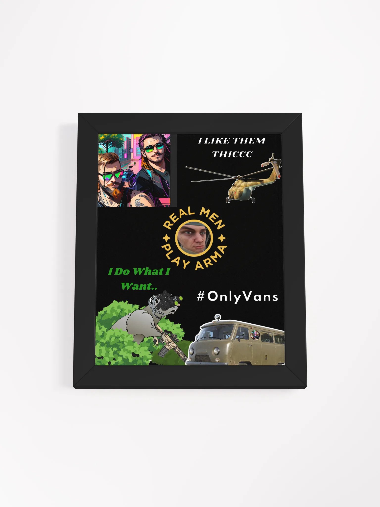 Thicc Men of Valor Framed Poster product image (1)