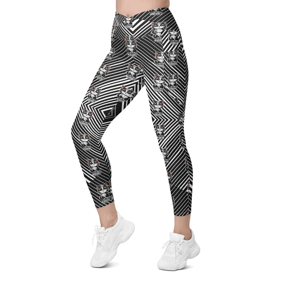 Buddy All-Over Print Crossover Leggings with Pockets product image (6)