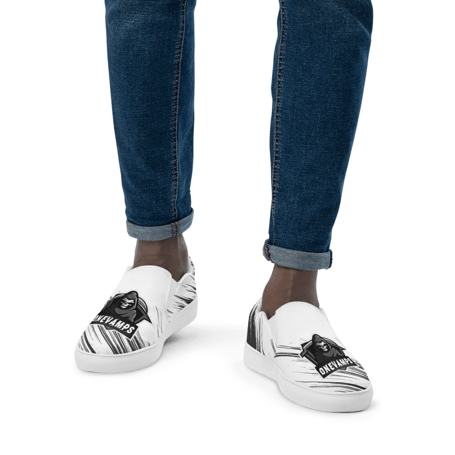Men's Slip-On Canvas Shoes OneVamps Black and White product image (7)