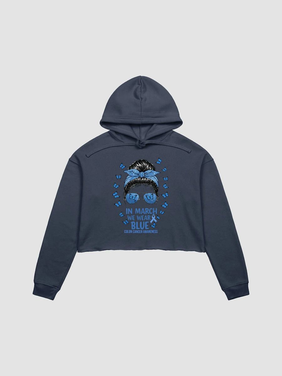 March Blue Wipe Out Colon Cancer Awareness Comfort Crop Hoodie product image (1)