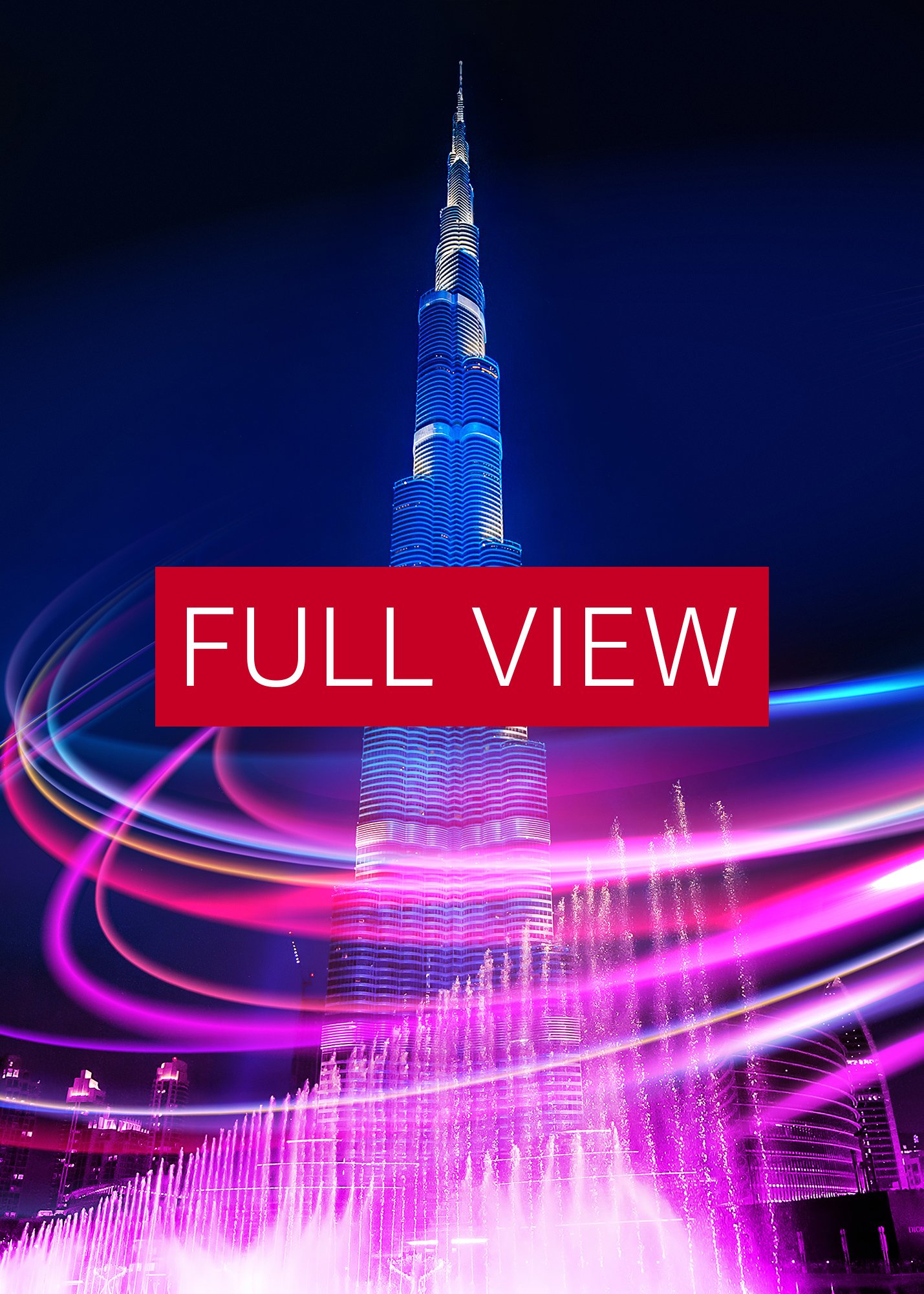 Neon city: Dubai, Burj Khalifa #1 (synthwave/vaporwave/retrowave/cyberpunk) — aesthetic poster product image (3)