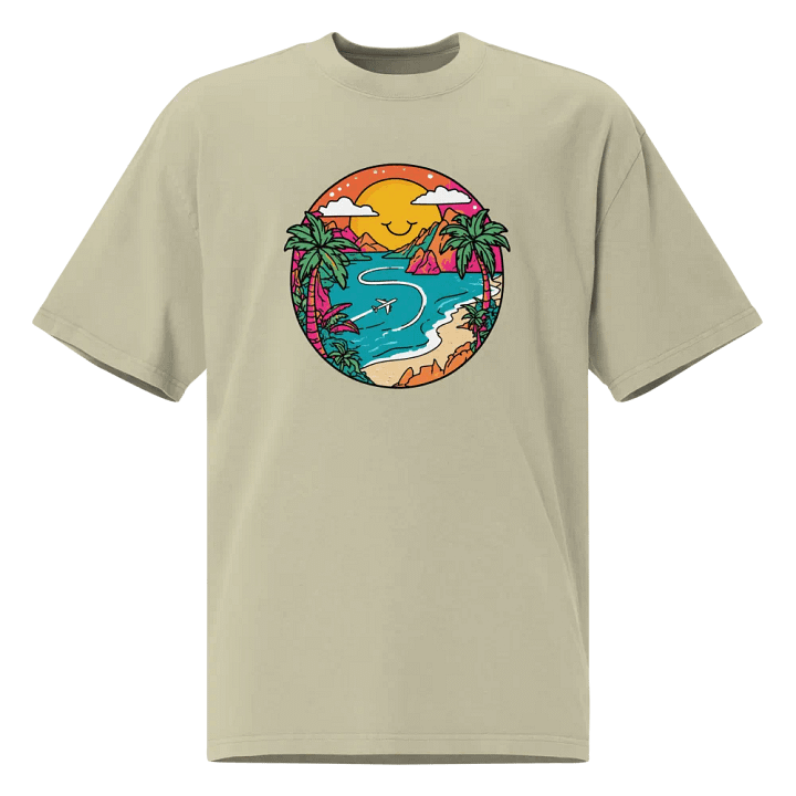 AS Colour Premium Oversized Faded T-Shirt | AI Design Travel icon product image (1)