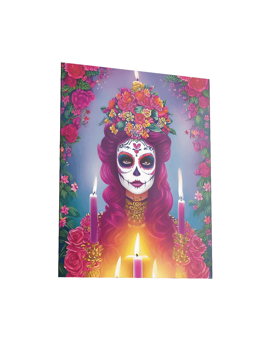 Sugar Skull Art - Beautiful Woman at Altar Poster product image (12)