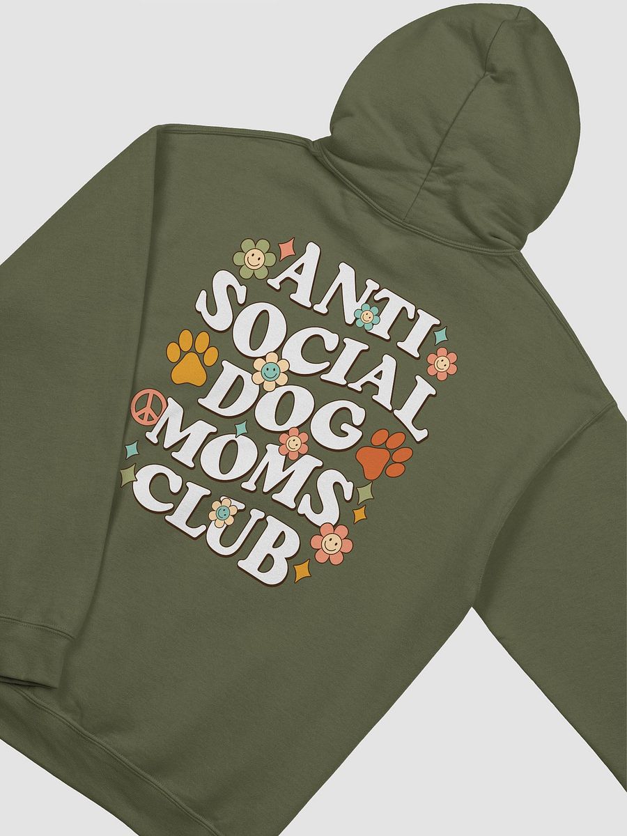 Anti Social Dog Moms Club Retro(White) Hooded Sweatshirt | Funny Introvert Hoodie for Dog Moms product image (27)
