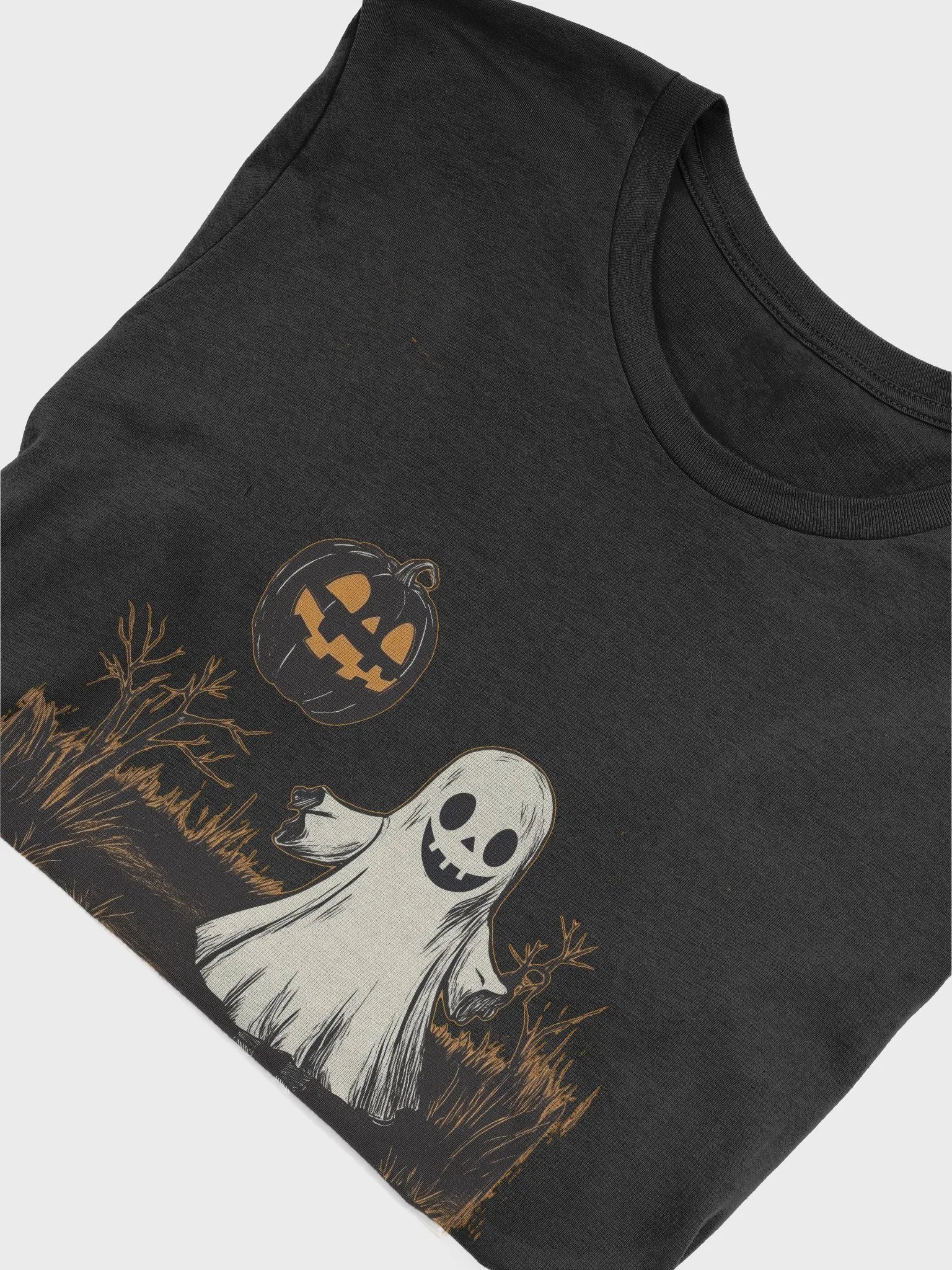 Spooky Ghost (Black/White) (T-Shirt) product image (5)