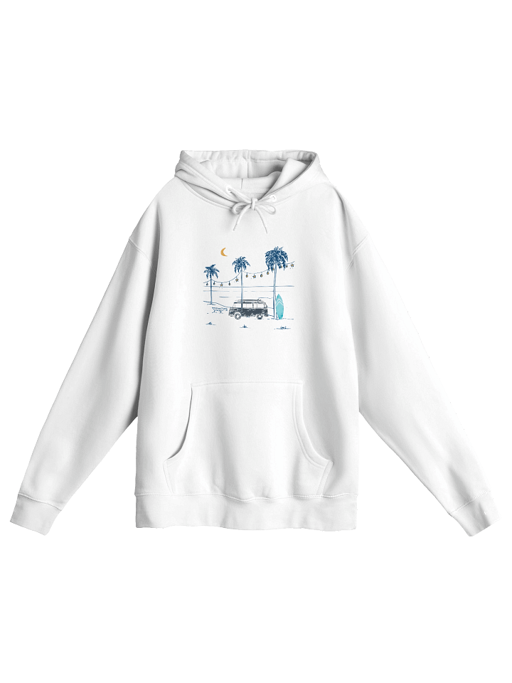Retro Van Under Moonlight | Chill Beach Vibes Hoodie product image (13)