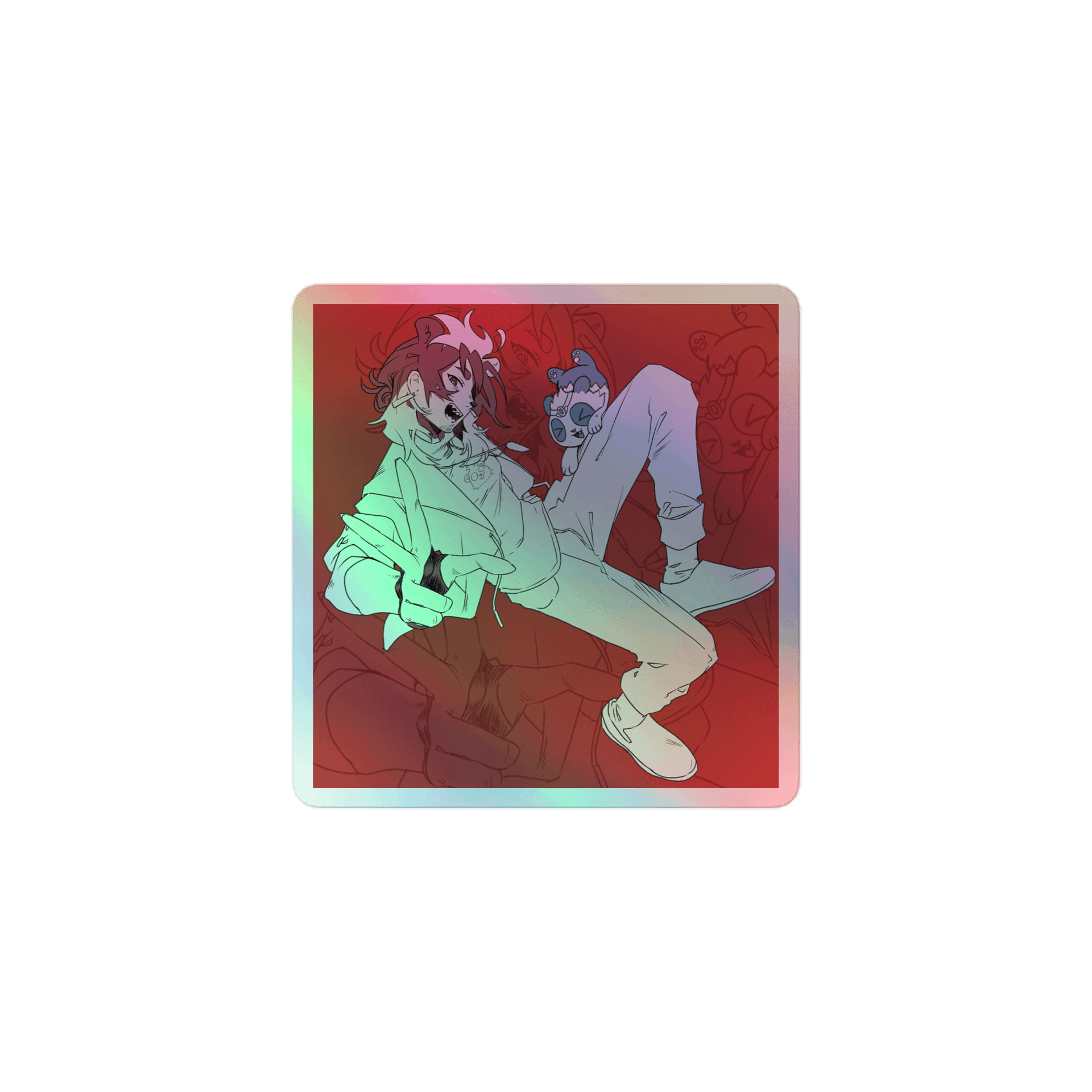 Holographic Pandadorf Sticker product image (1)
