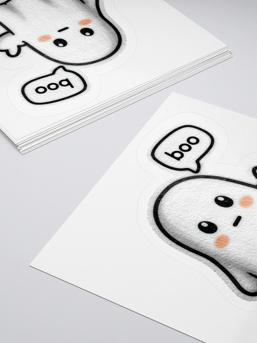 Friendly Ghost Boo Kiss Cut Stickers product image (8)