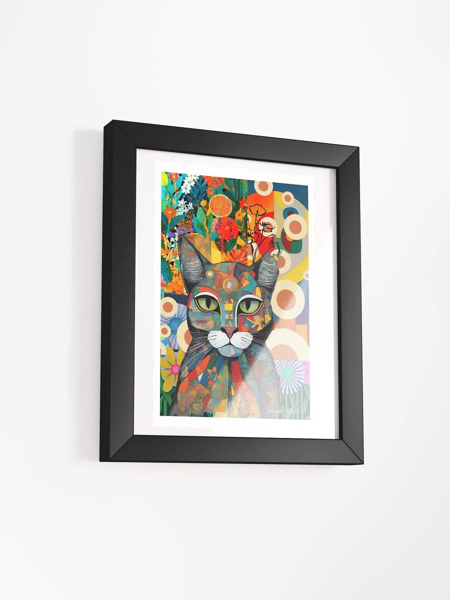 'Jardin Cat' by Edward Martin-Collage Print- Framed Art Poster product image (11)