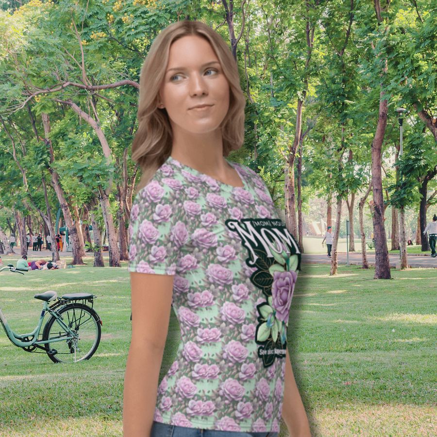 Funny Mom Floral All Over Print T-shirt product image (7)