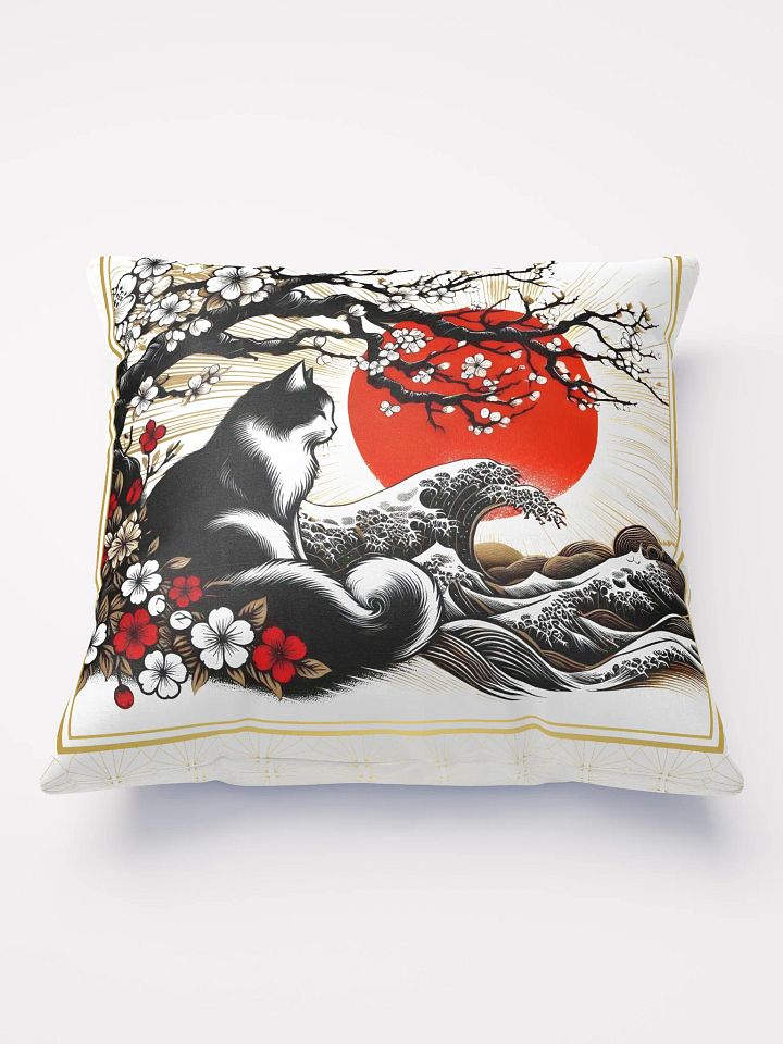 Cherry Blossom Cat Pillow product image (2)