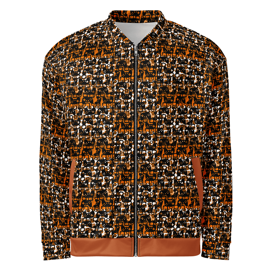 Story Lover Unisex Bomber Jacket (Orange and Black) product image (2)