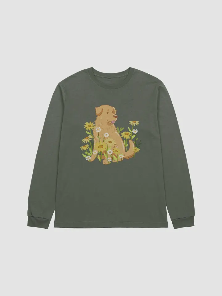 Golden Retriever Floral Bliss Long Sleeve Tee product image (1)