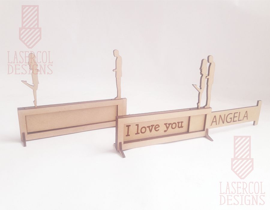 I love you sliding plaque - Laser Cut Files product image (2)