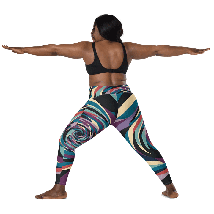 Abstract Lithographic Pattern Design Leggings with pockets - V5 product image (1)