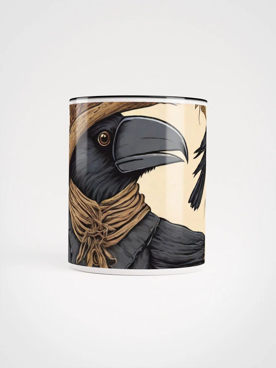 Coffee Mug with Color Inside - Harvest Scarecrow Vintage Illustration product image (4)
