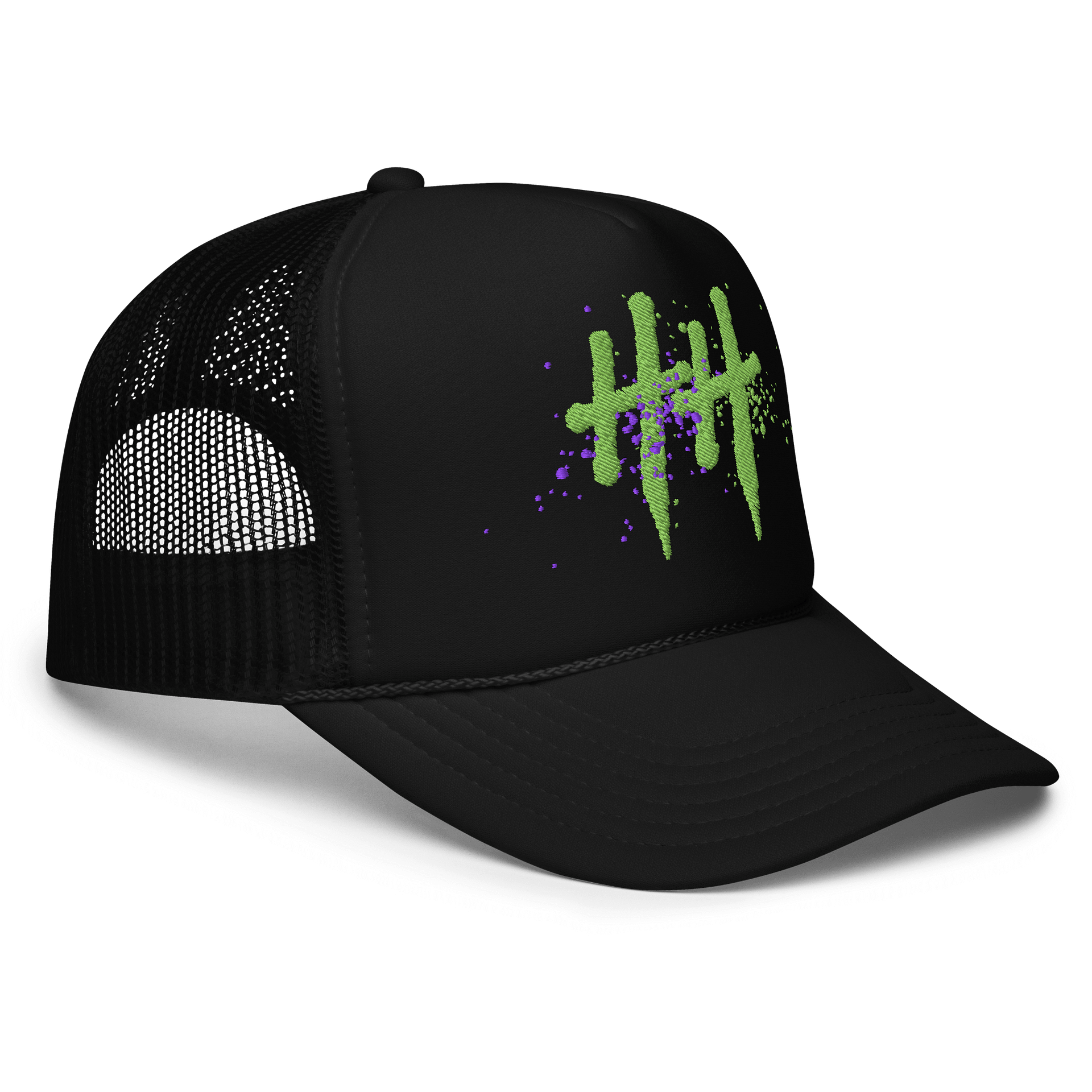 HH BLACK TRUCKER - PURPXGREEN SPLATTER product image (3)