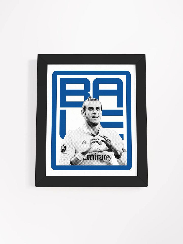 Gareth Bale BW Real Madrid Name Art Framed Print product image (2)