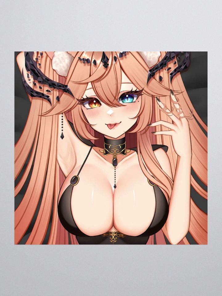 Dark Peach Poster (Booba Mousepad design) Sticker product image (1)