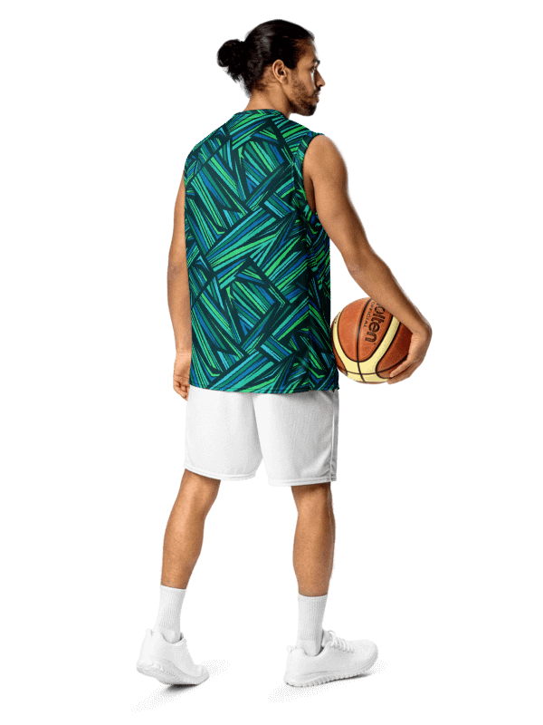 Aqua Angles | Recycled Unisex Basketball Jersey product image (3)