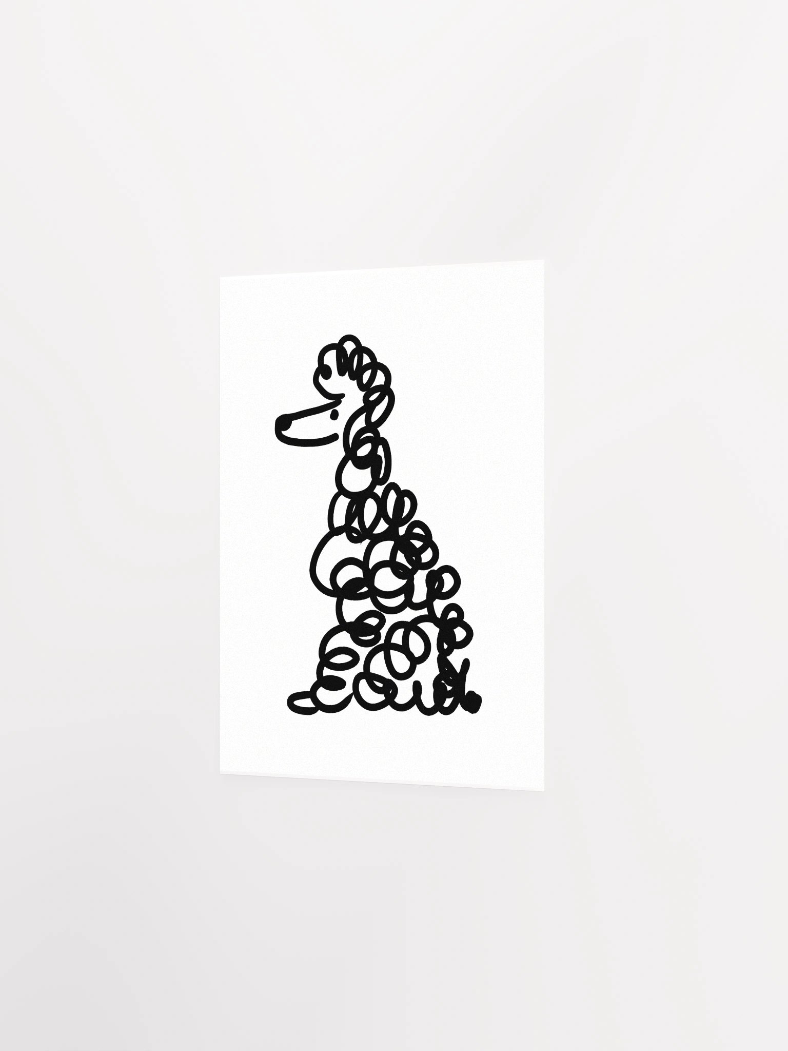 Poodle doodle art print product image (11)