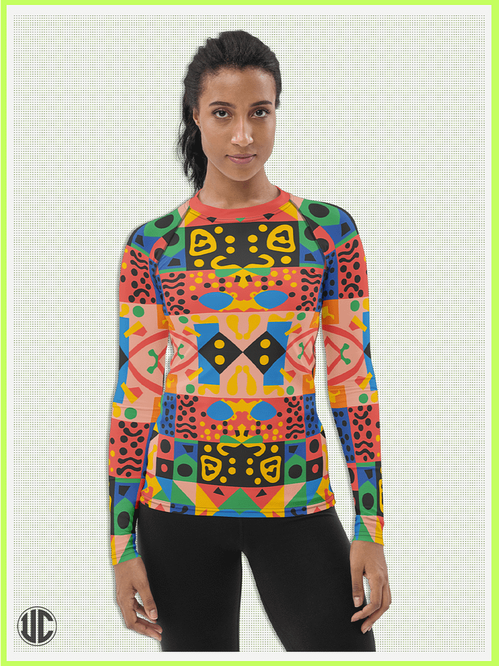 Vivid Memphis Style - Women's Rash Guard product image (1)