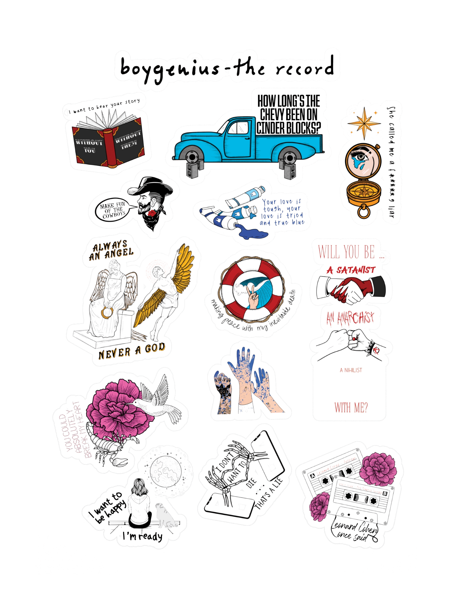 Boygenius - The Record Sticker Sheet product image (3)