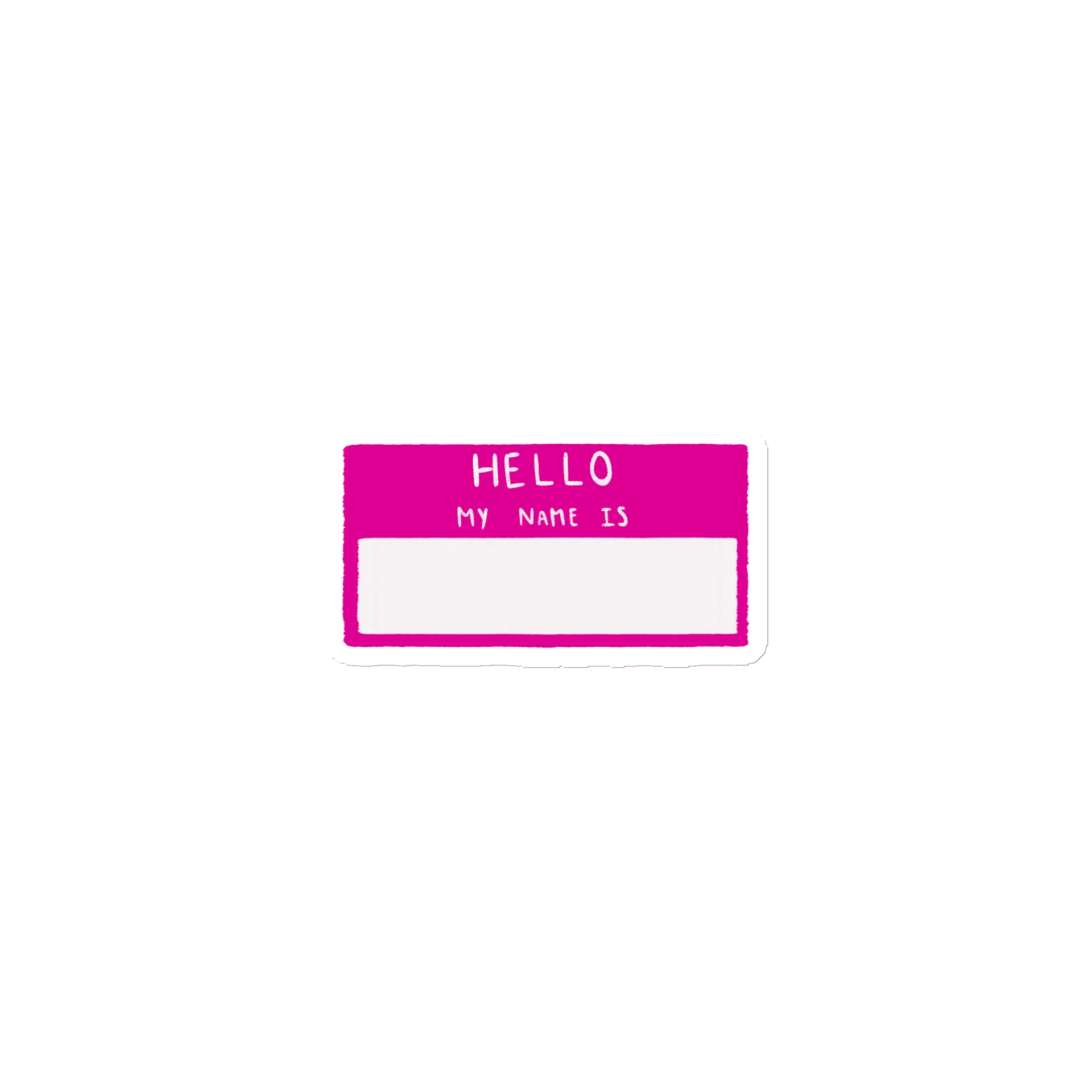 Name Tag Magnet: Pink Block product image (1)