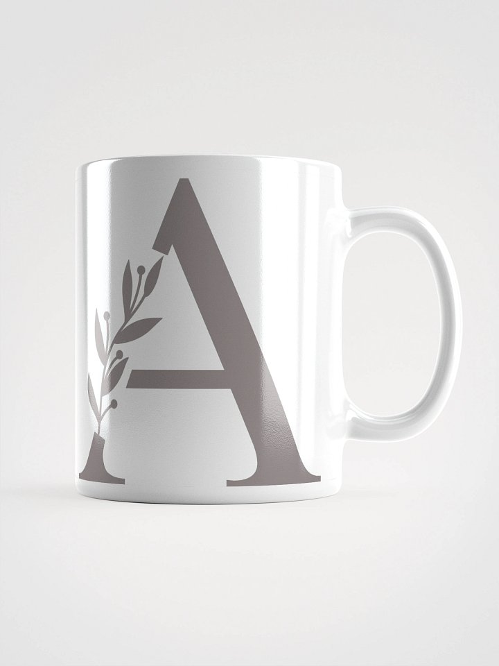 Aesthetic Foliage White Mug (Charcoal) product image (1)