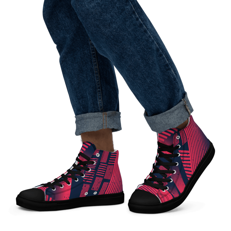Red Stripes | Men's High Top Sneaker product image (2)