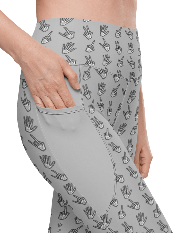 Bone Zone grey pattern pocket leggings product image (1)
