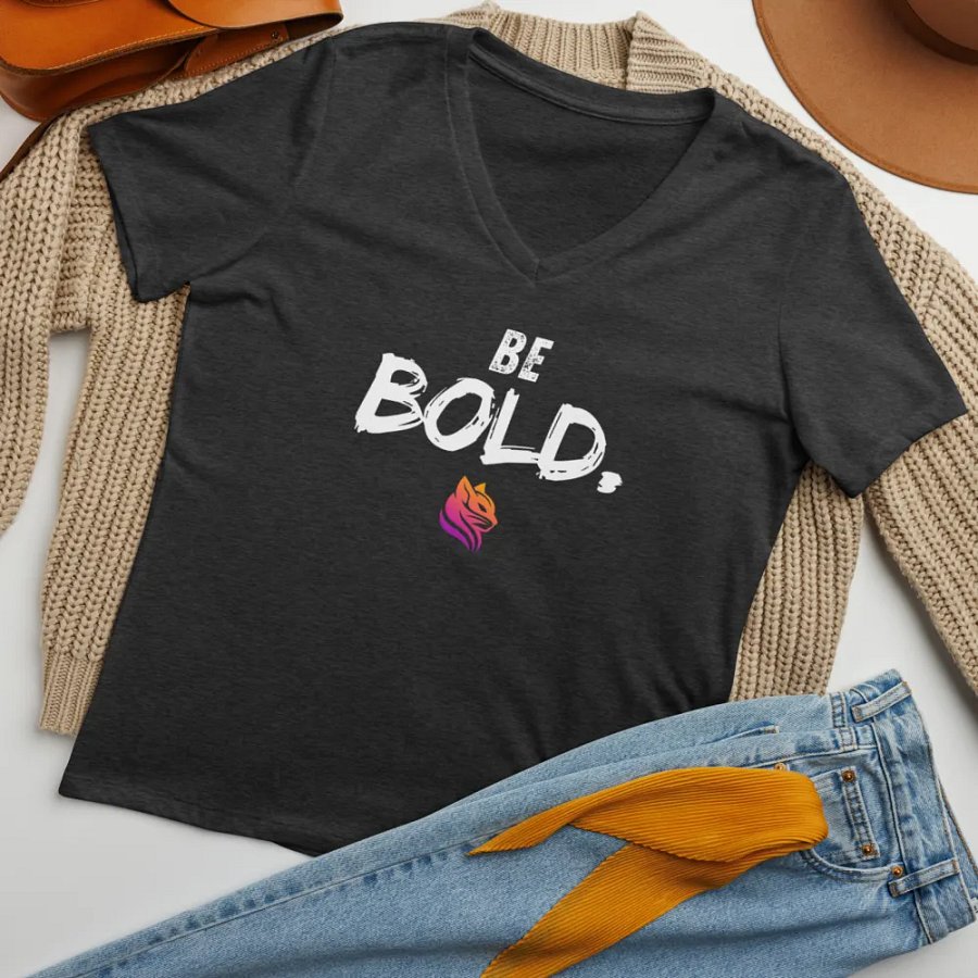 BE BOLD. - Women's Relaxed V-Neck T-Shirt product image (33)
