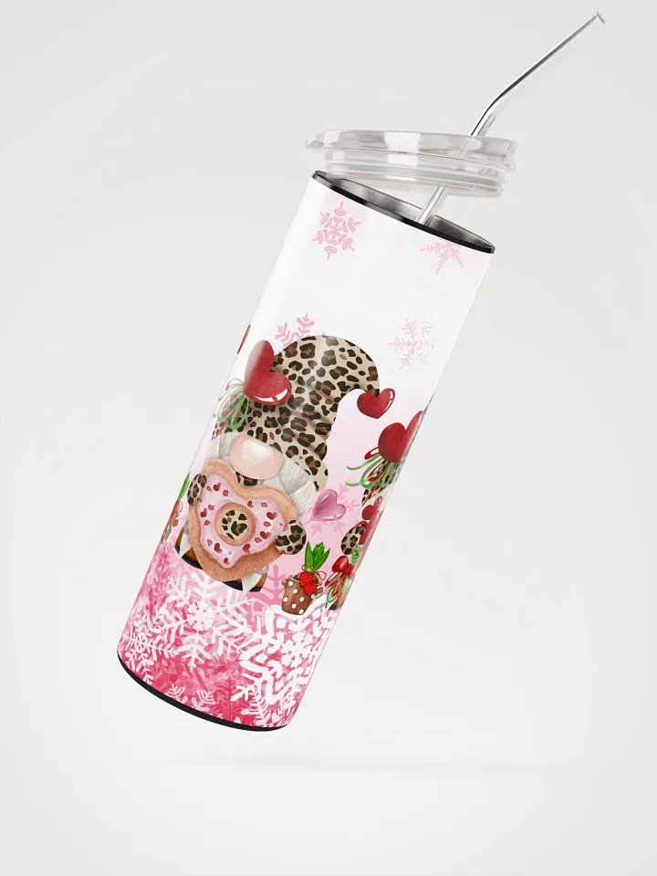 Embrace Love Every Sip: Valentine's Day Stainless Steel Tumbler with Reusable Straw product image (2)
