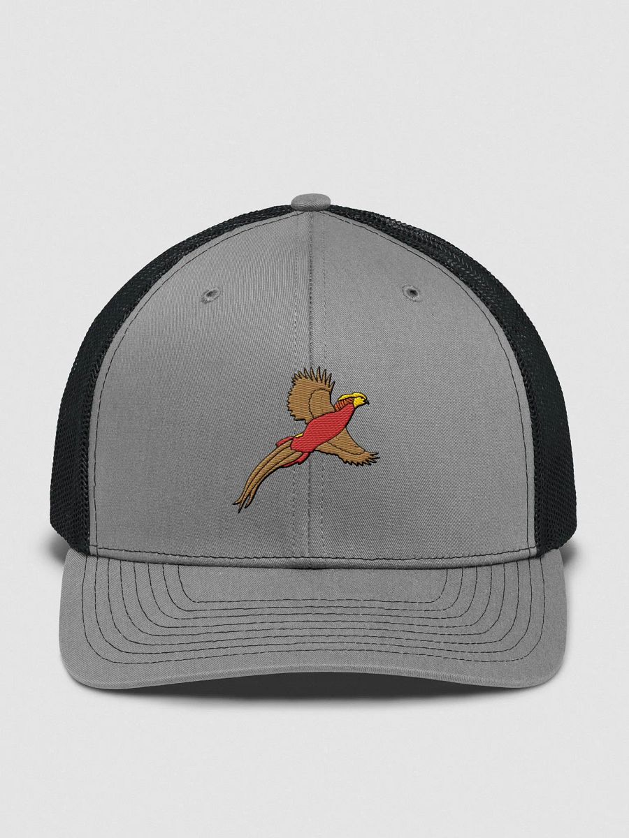 Grey trucker cap with logo. product image (25)