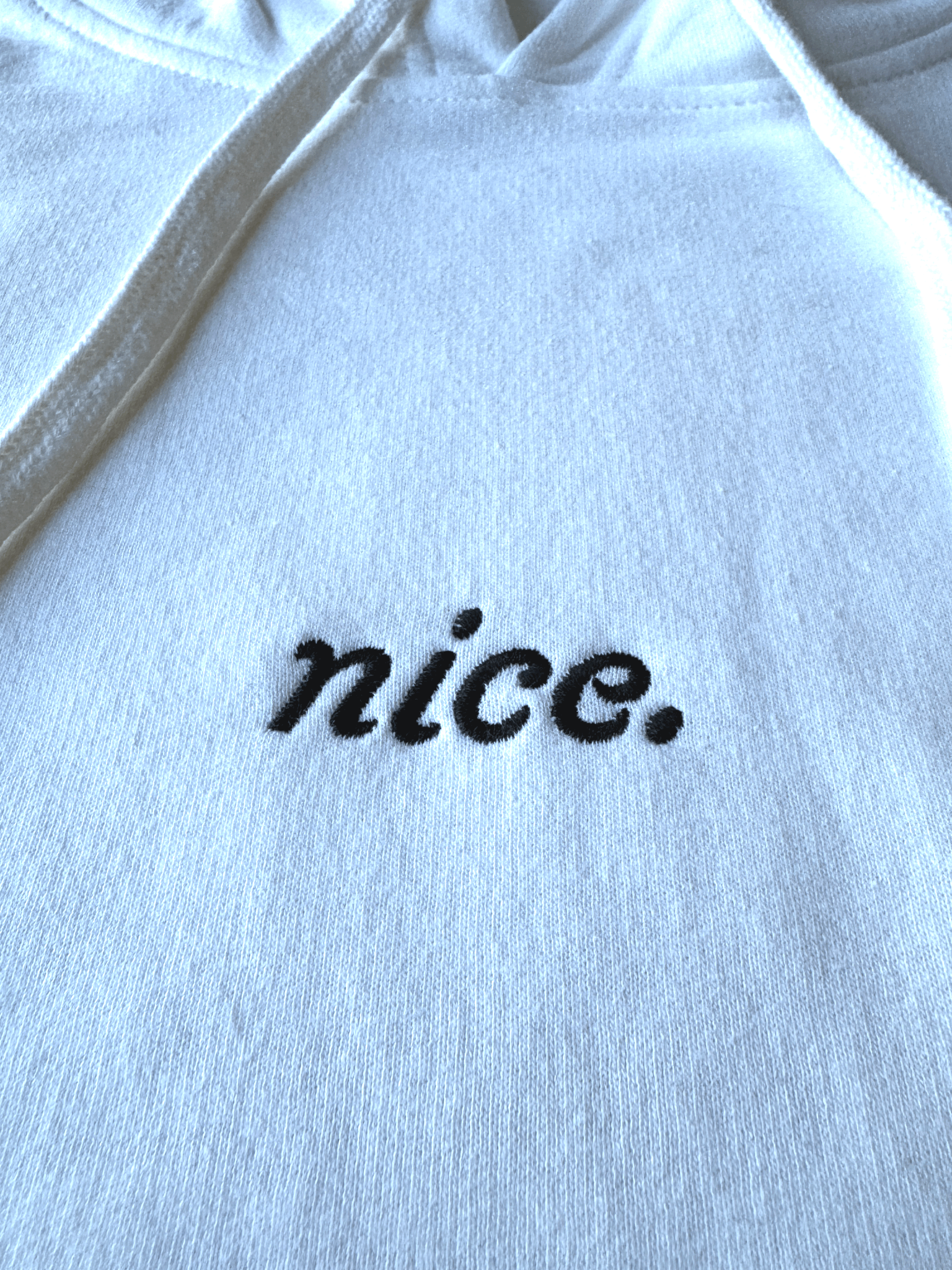 Nice. Athletics Embroidered Hoodie (White/Black) product image (2)