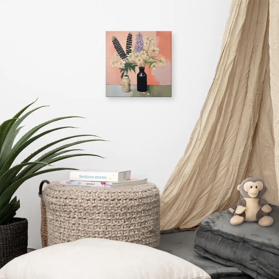 Art2401-62 Vase Flowers Still Life - Canvas Print - sm product image (4)