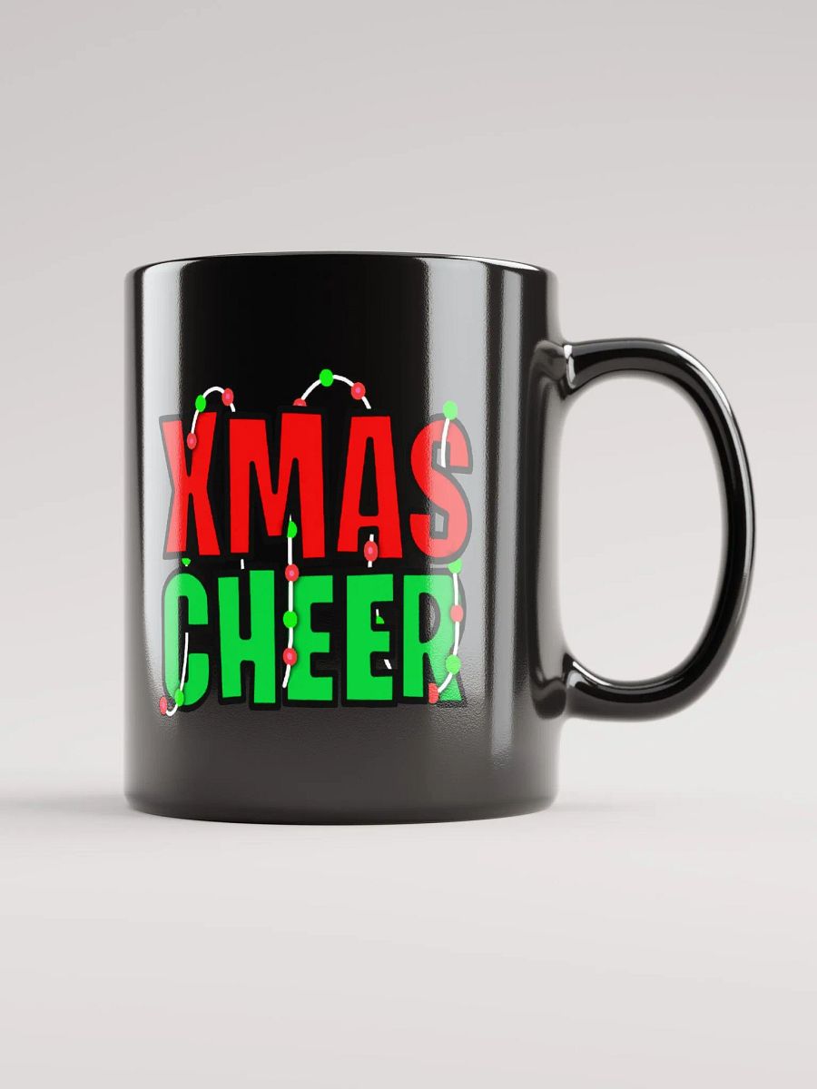 XMAS CHEER GLOSSY BLACK MUG product image (2)